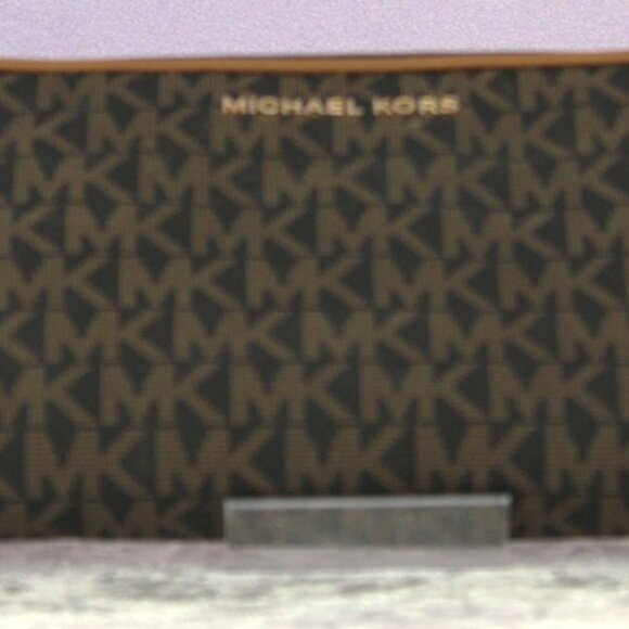 Michael Kors Signature Logo Brown PVC Crossbody Bag with Matching Zip Wallet | G - Picture 10 of 16
